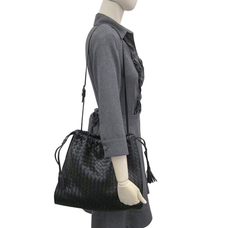 Bottega Veneta - Women's Intrecciato Backpack - Black - Suede