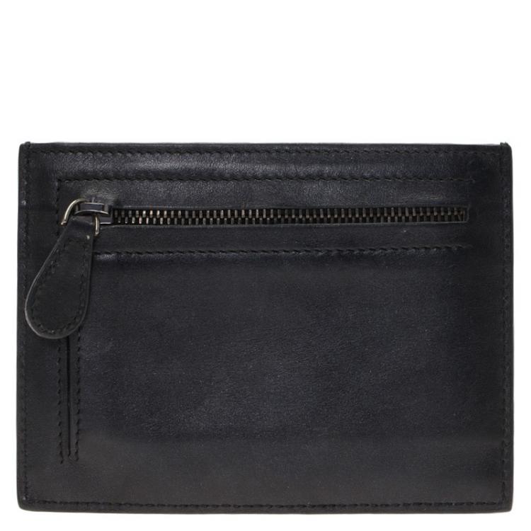 مملوكة مسبقًا Bottega Veneta Black Intrecciato Leather Card Holder