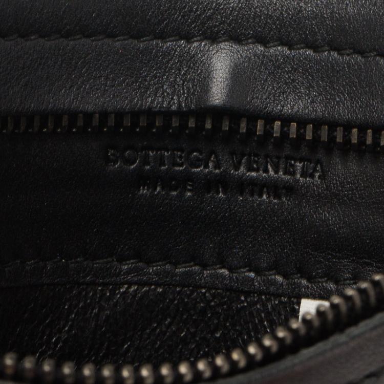 مملوكة مسبقًا Bottega Veneta Black Intrecciato Leather Card Holder