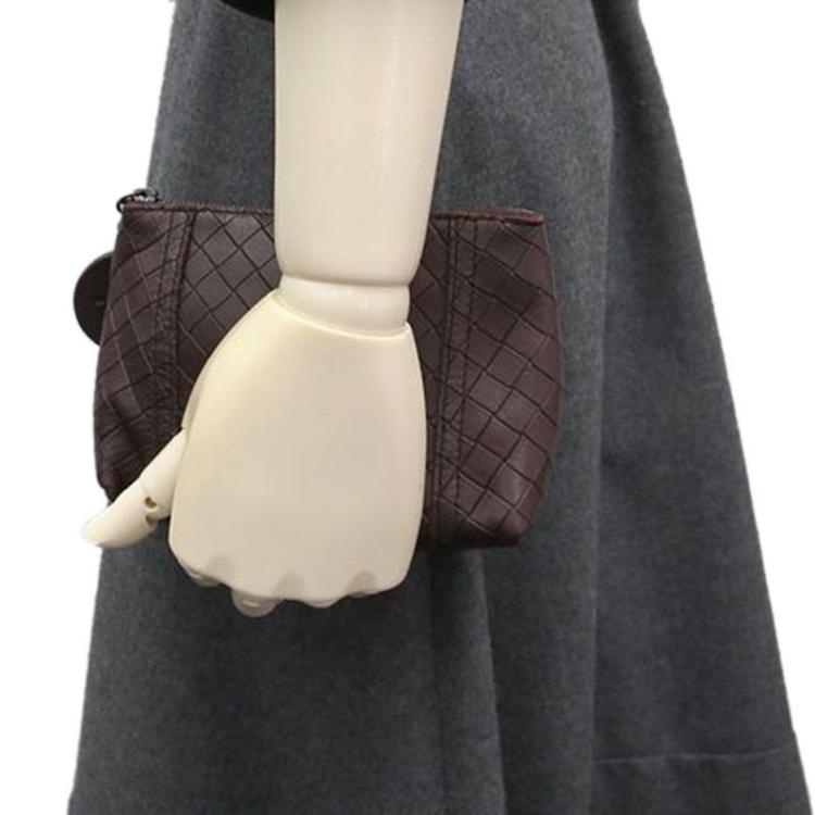 Pre Owned Bottega Veneta Brown Intrecciomirage Leather Pouch