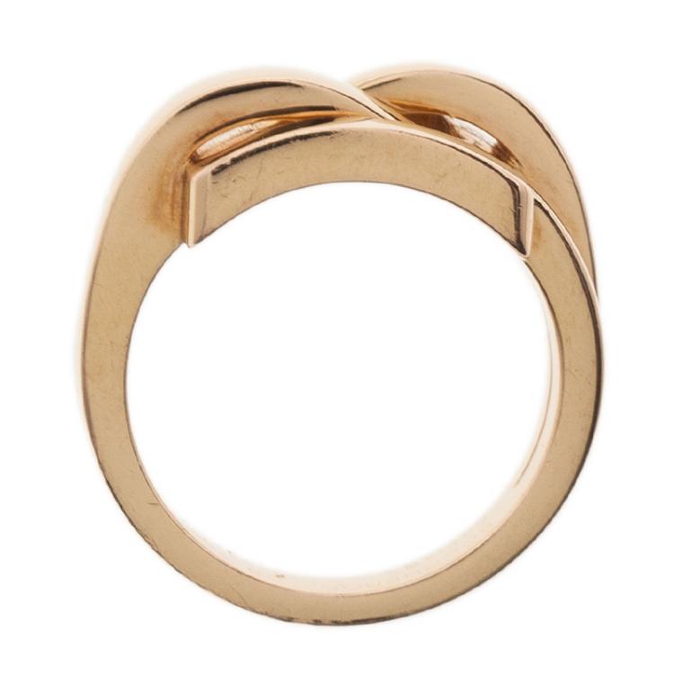 Pre Owned Boucheron Déchaînée Yellow Gold Ring Size 52