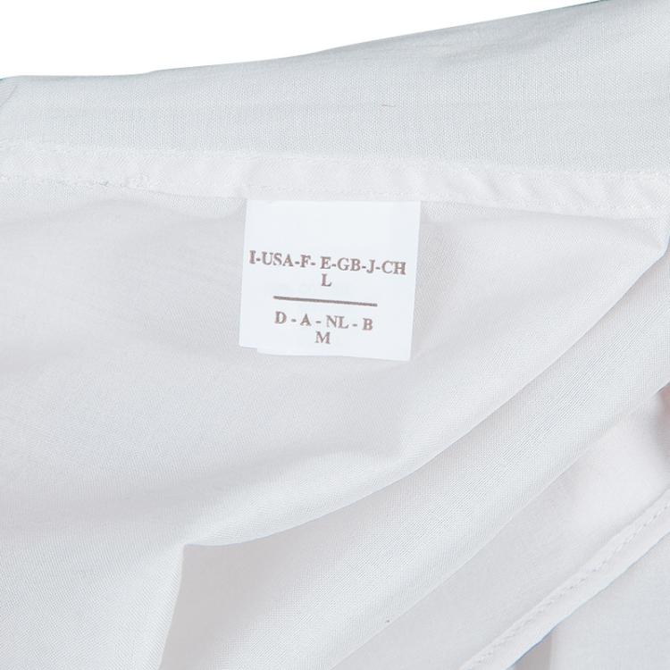 Pre Owned Brunello Cucinelli White Short Sleeve Top L