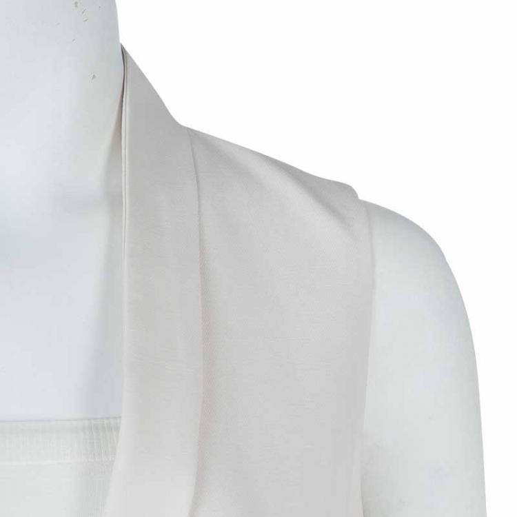Pre Owned Brunello Cuccinelli Embellished Faux Pocket Detail Vest M