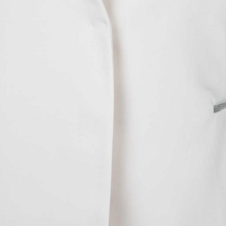 Pre Owned Brunello Cuccinelli Embellished Faux Pocket Detail Vest M