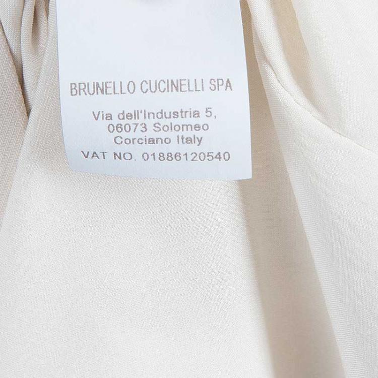 Pre Owned Brunello Cuccinelli Embellished Faux Pocket Detail Vest M