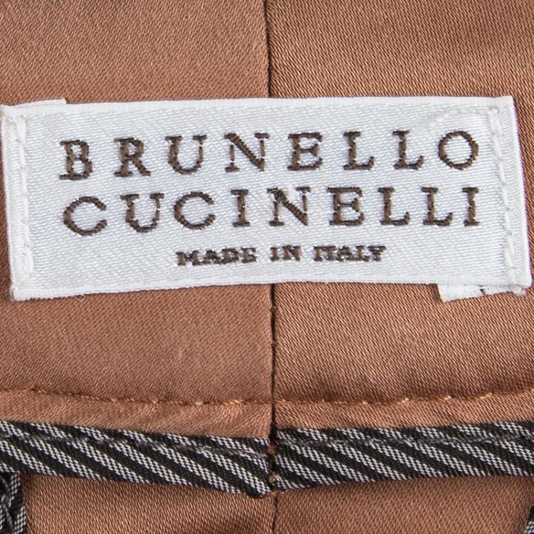 Pre Owned Brunello Cucinelli Rust Orange Cotton Tailored Pants M