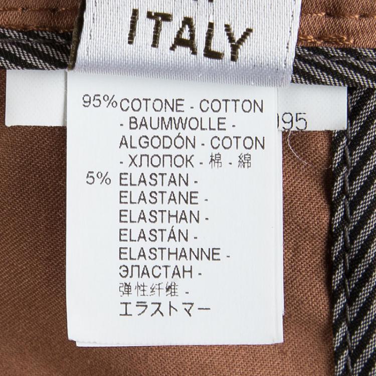 Pre Owned Brunello Cucinelli Rust Orange Cotton Tailored Pants M
