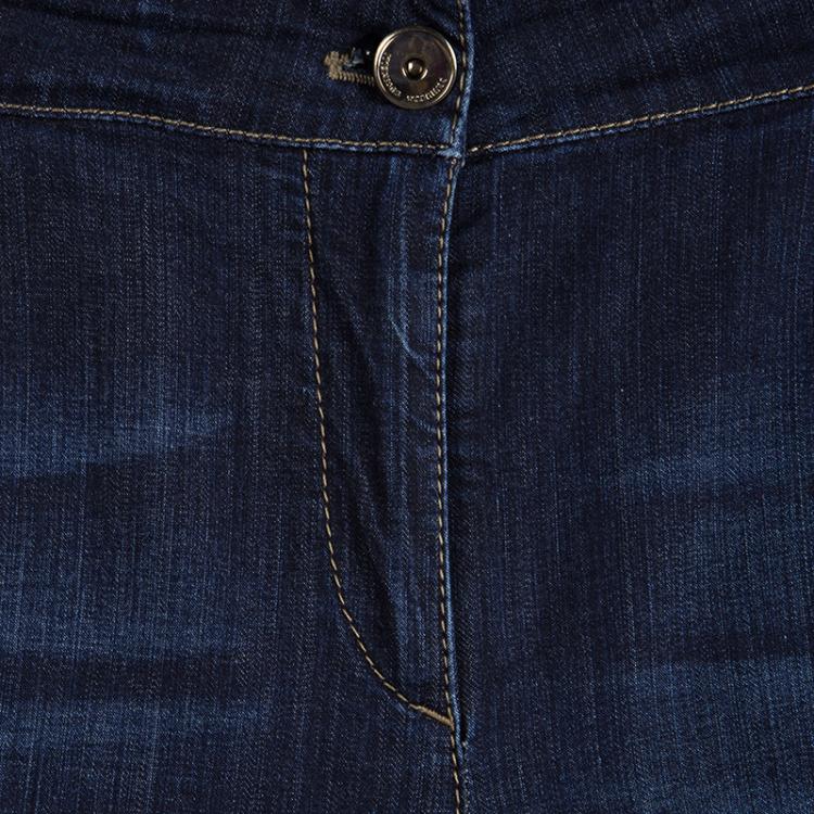 Pre Owned Brunello Cucinelli Indigo Dark Wash Denim Skinny Fit Jeans XXXL