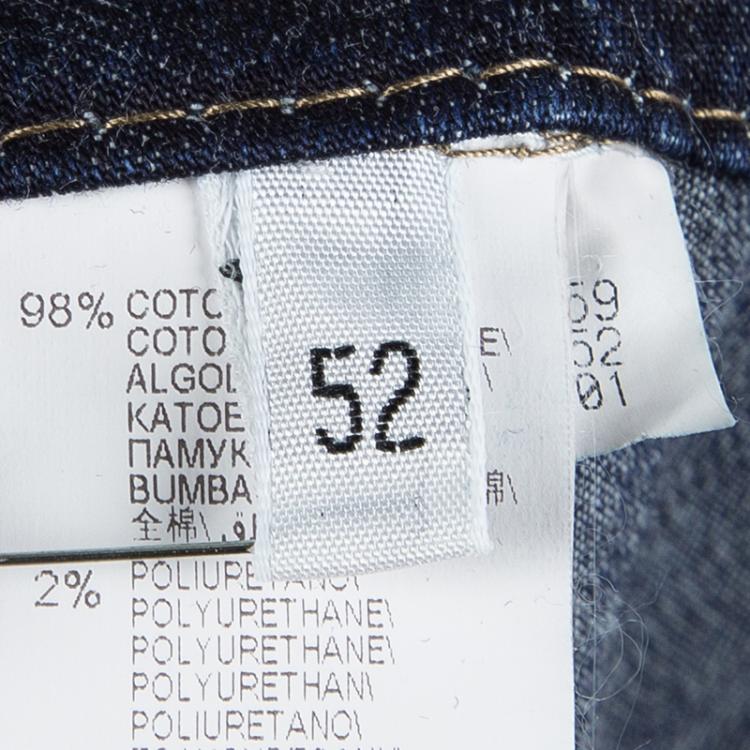 Pre Owned Brunello Cucinelli Indigo Dark Wash Denim Skinny Fit Jeans XXXL
