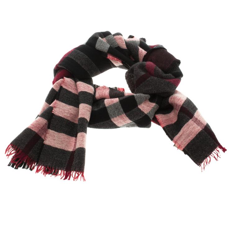 Burberry Military Red Checked Wool Scarf Burberry | TLC