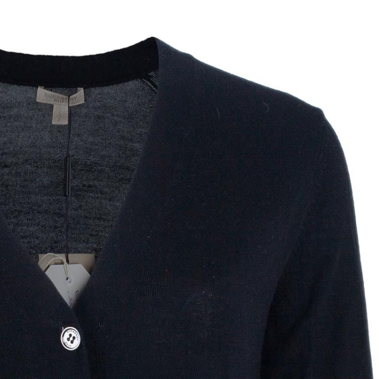 Pre Owned Burberry Brit Novacheck Cuff Cardigan Size S