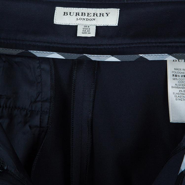 Pre Owned Burberry London Black Flare Trousers S