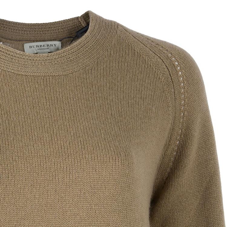 Pre Owned Burberry London Camel Cashmere Sweater L