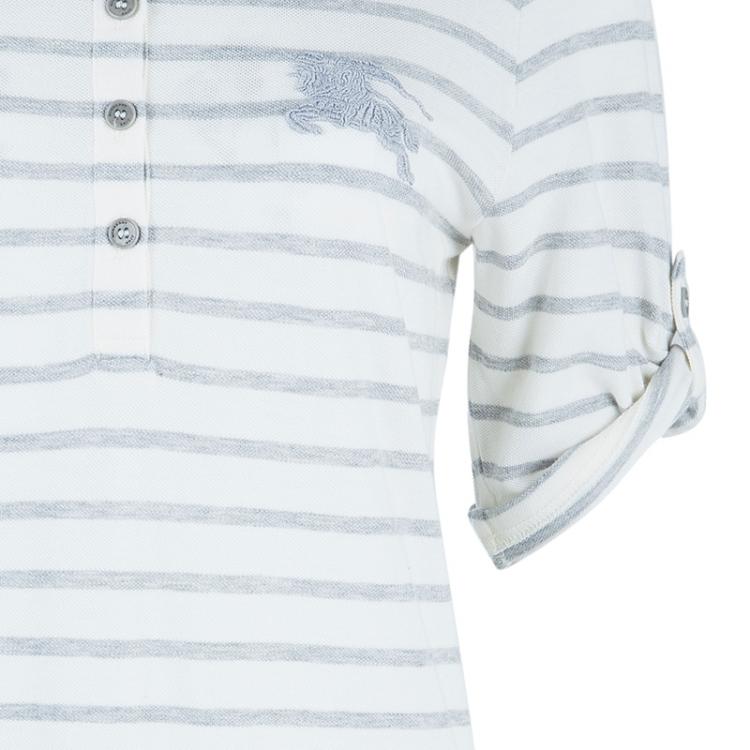 Pre Owned Burberry Brit Striped Polo Shirt S