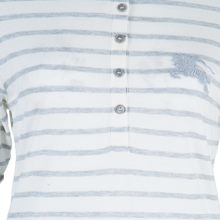 Pre Owned Burberry Brit Striped Polo Shirt S