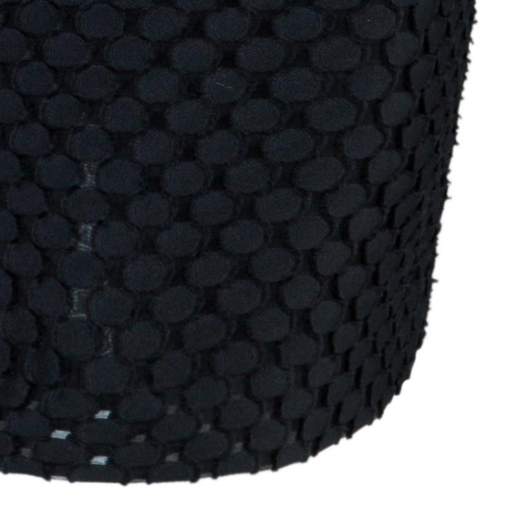 Pre Owned Burberry Black Textured Pencil Skirt S