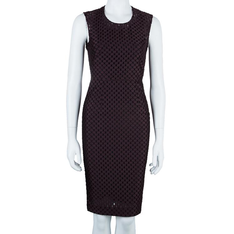 Pre Owned Burberry Plum Claret Dress XS