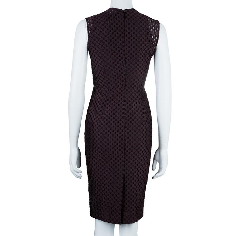 Pre Owned Burberry Plum Claret Dress XS