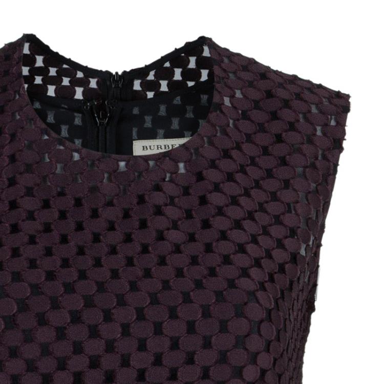 Pre Owned Burberry Plum Claret Dress XS
