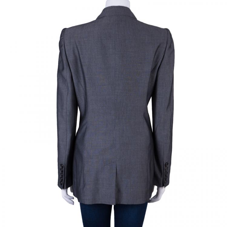 مملوكة مسبقًا Burberry London Grey Tailored Blazer M