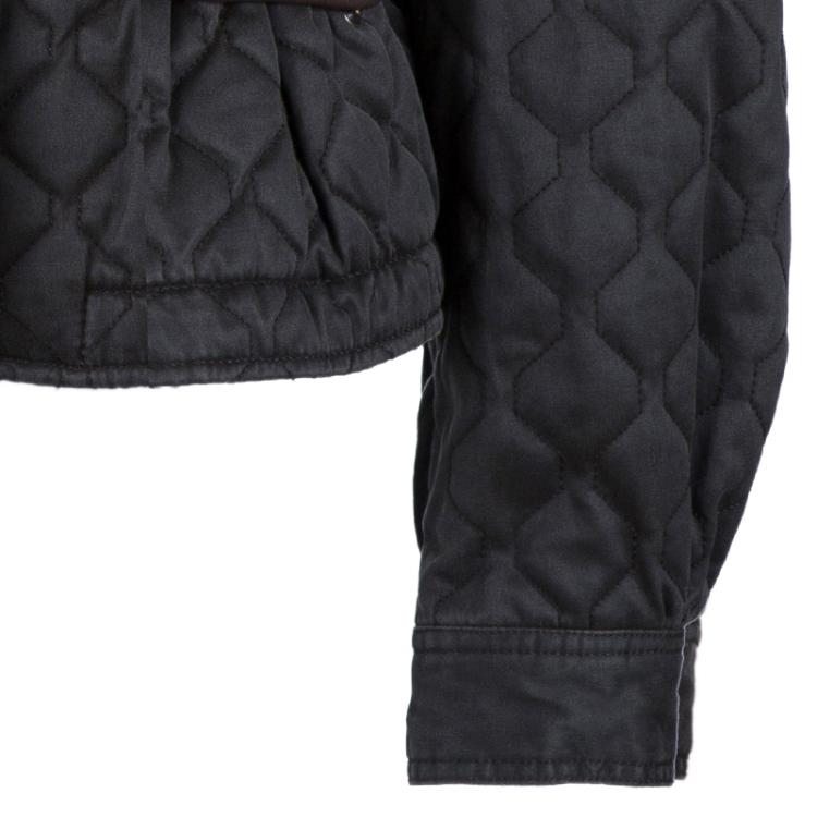 Pre Owned Burberry Brit Grey Quilted Short Jacket L