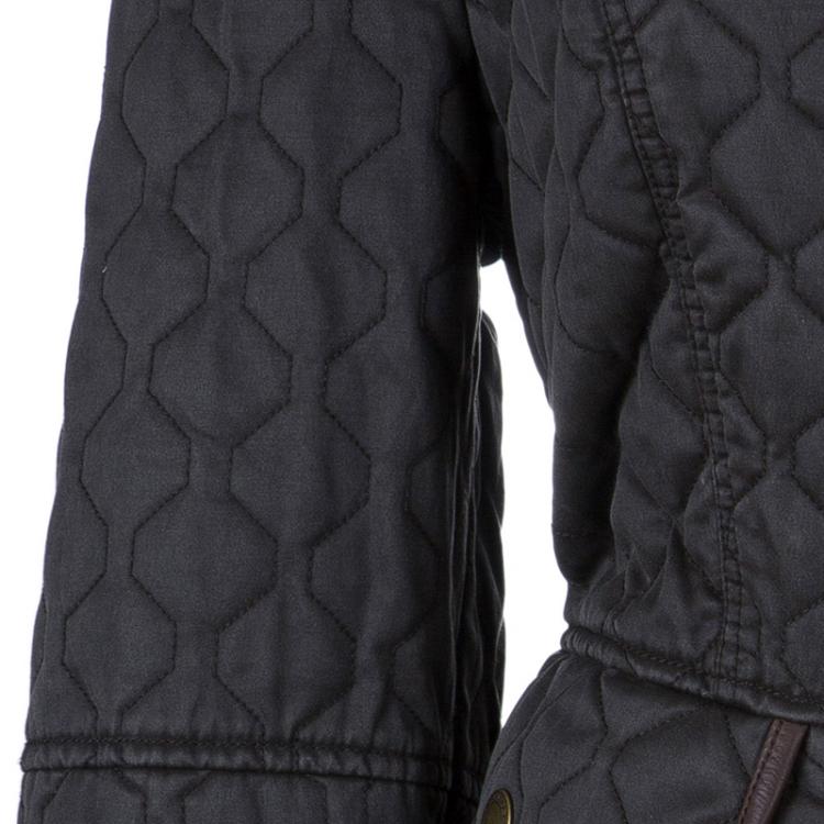Pre Owned Burberry Brit Grey Quilted Short Jacket L