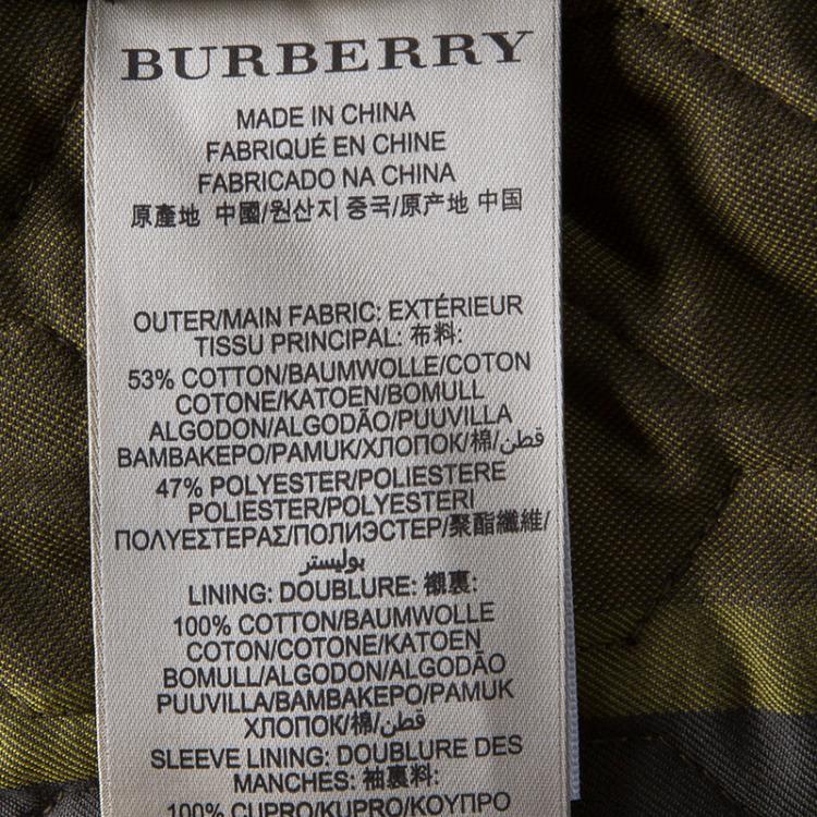 Pre Owned Burberry Brit Grey Quilted Short Jacket L