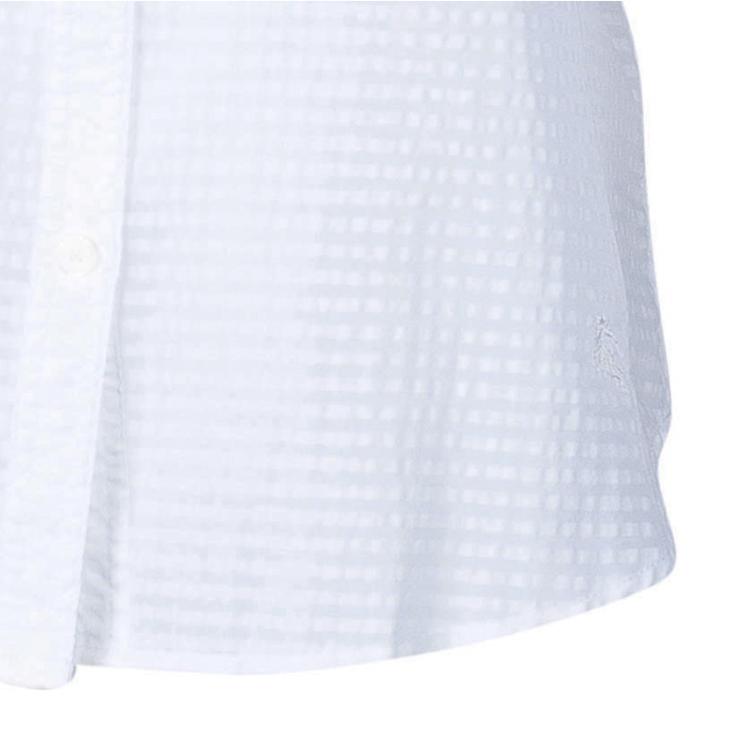 Pre Owned Burberry White Short Sleeve Cotton Top XS
