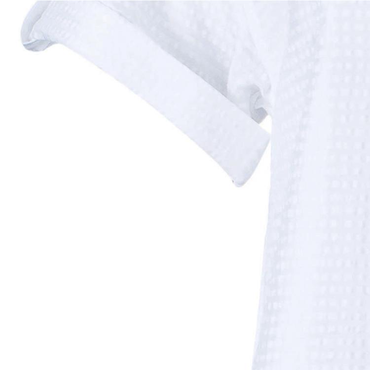 Pre Owned Burberry White Short Sleeve Cotton Top XS