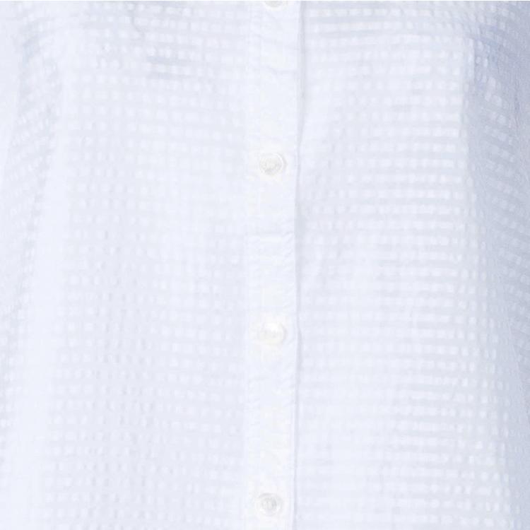 Pre Owned Burberry White Short Sleeve Cotton Top XS