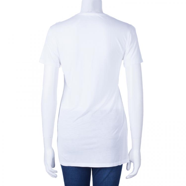 Pre Owned Burberry White Crewneck T-Shirt M