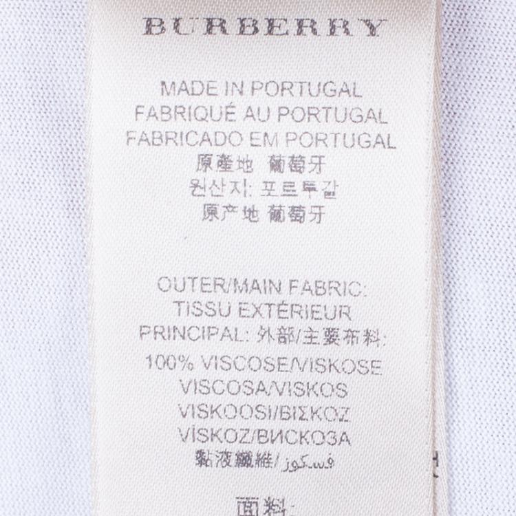 Pre Owned Burberry White Crewneck T-Shirt M
