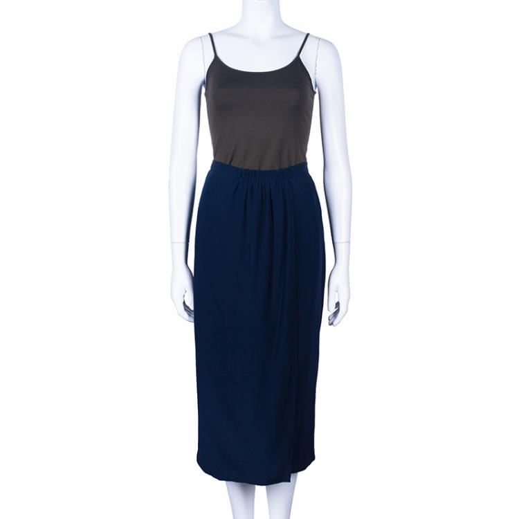 مملوكة مسبقًا Burberry Navy Blue A-Line Skirt S