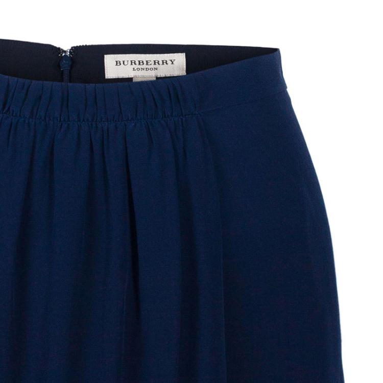 مملوكة مسبقًا Burberry Navy Blue A-Line Skirt S