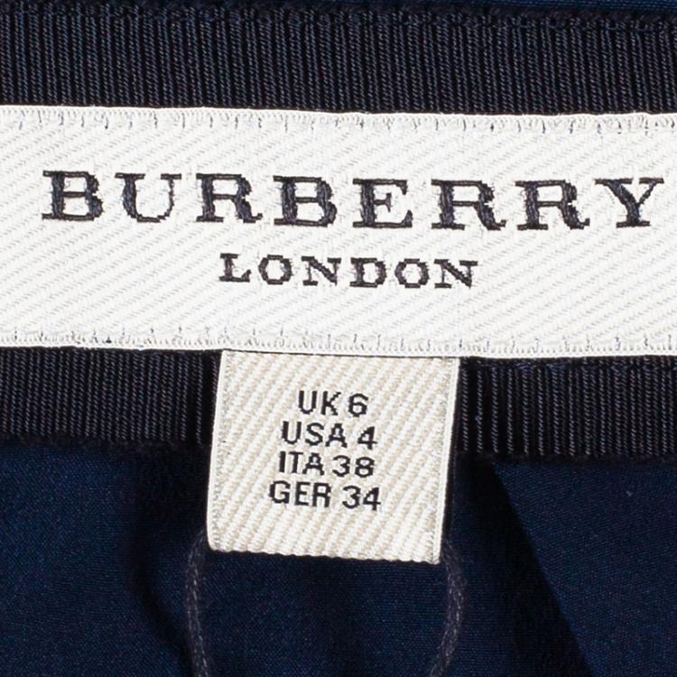 مملوكة مسبقًا Burberry Navy Blue A-Line Skirt S