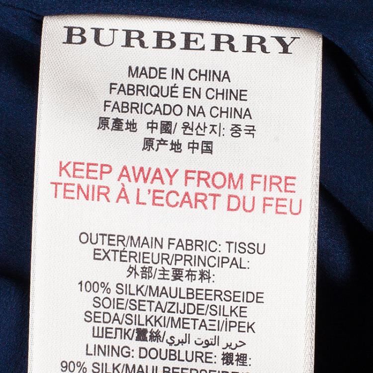 مملوكة مسبقًا Burberry Navy Blue A-Line Skirt S