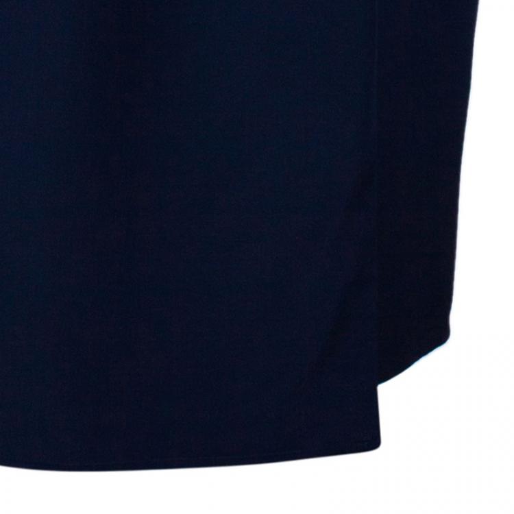 Pre Owned Burberry Navy Blue A-Line Skirt M