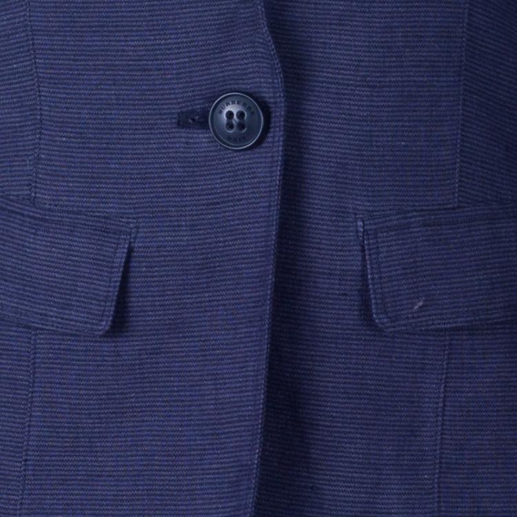 Pre Owned Burberry Blue Novacheck Lining Blazer S