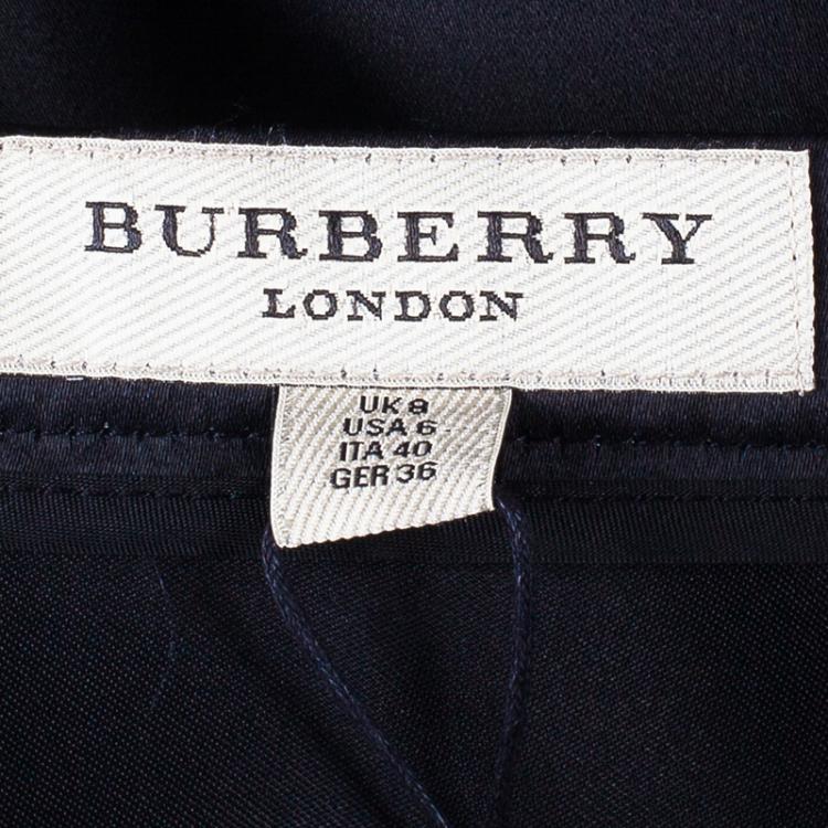 مملوكة مسبقًا Burberry Black Silk Knee-length Skirt S