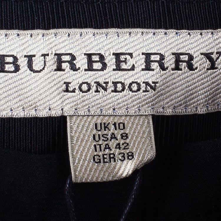 مملوكة مسبقًا Burberry Black Textured Skirt M