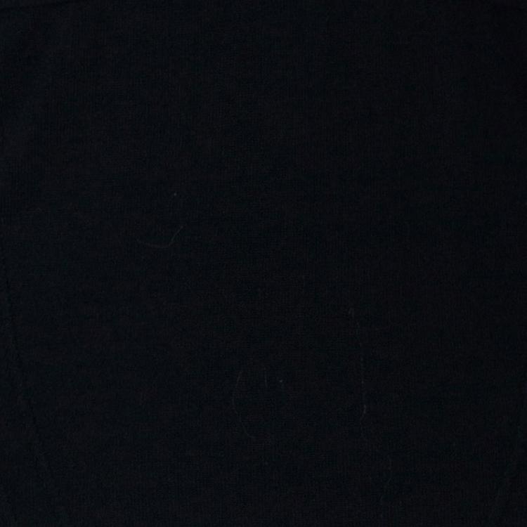 Pre Owned Burberry Black Novacheck Knit Top S