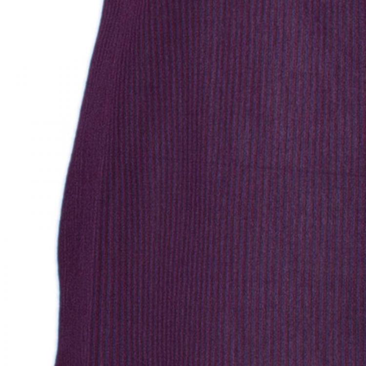 Pre Owned Burberry Brit Purple Striped Top L