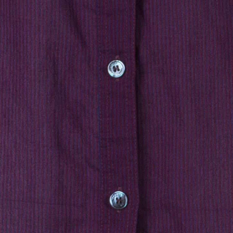 Pre Owned Burberry Brit Purple Striped Top L
