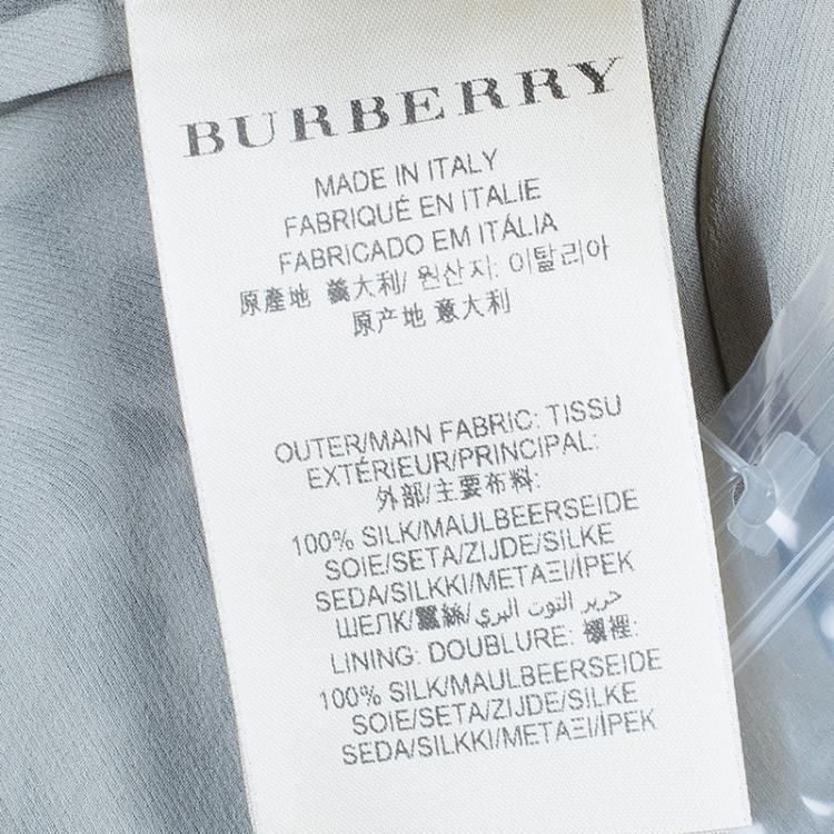 Pre Owned Burberry Grey Leopard Print Dress M