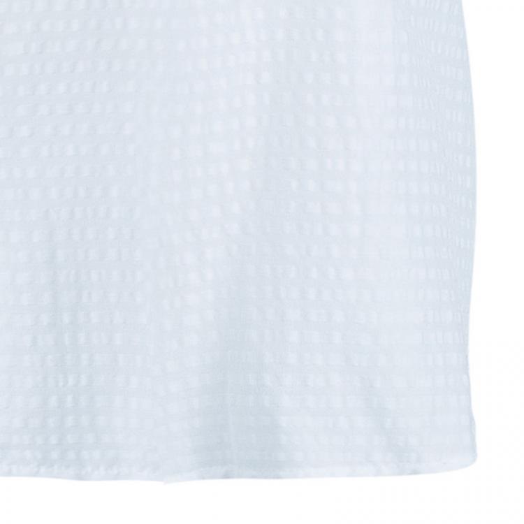 Pre Owned Burberry White Striped Blouse M