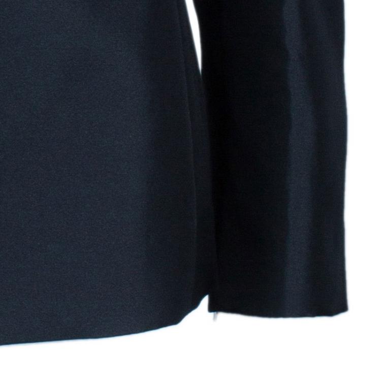 Pre Owned Burberry Black Silk Tailored Blazer M
