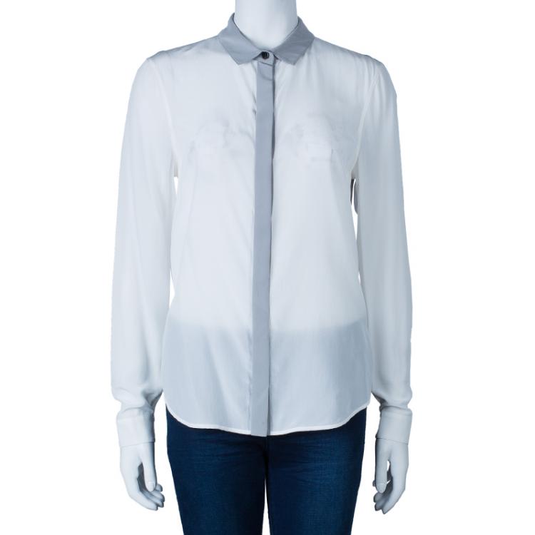 Pre Owned Burberry Two Tone Shirt M