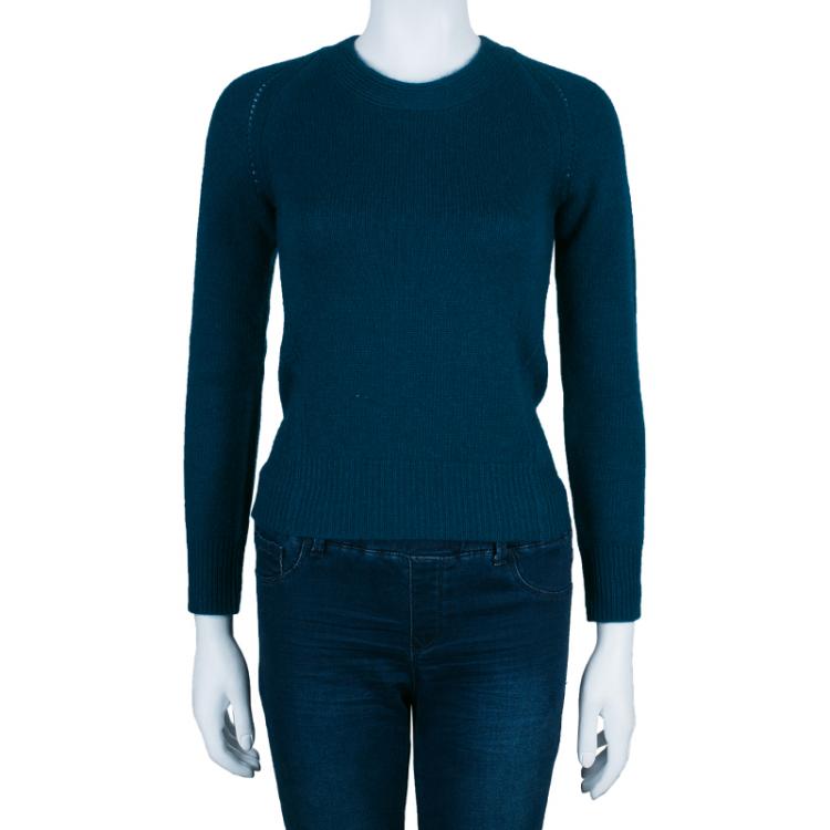 مملوكة مسبقًا Burberry London Blue Cashmere Sweater XS