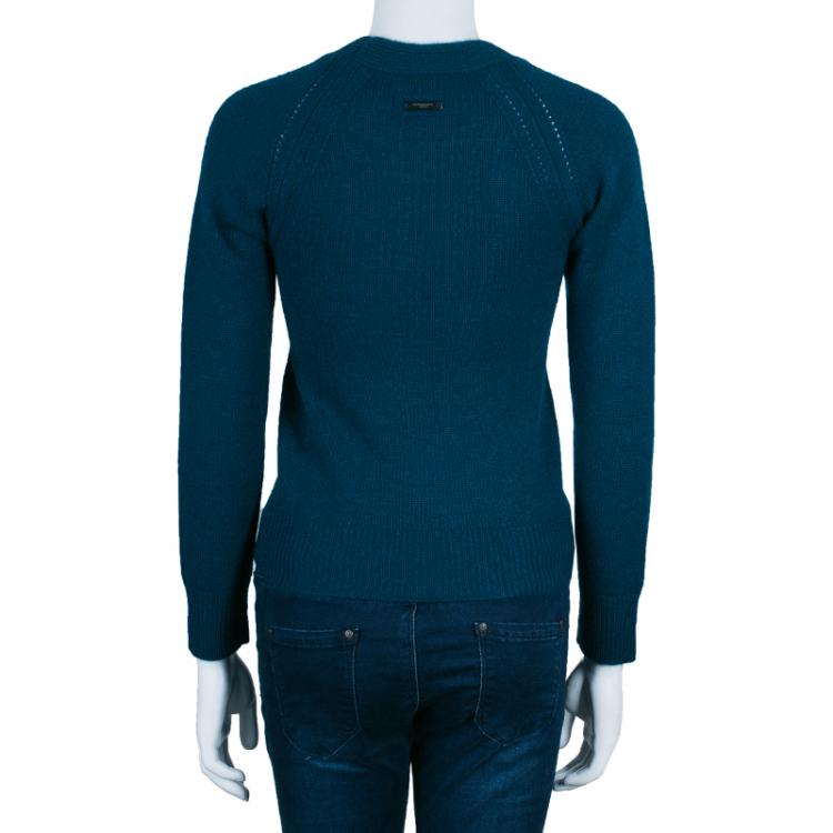 مملوكة مسبقًا Burberry London Blue Cashmere Sweater XS