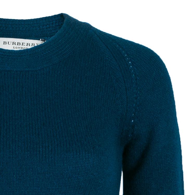مملوكة مسبقًا Burberry London Blue Cashmere Sweater XS